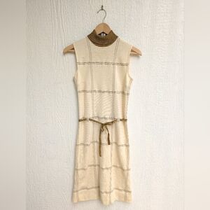 Vintage Francesca for Damon Italy Wool And Metallic Sleeveless Dress Size 10